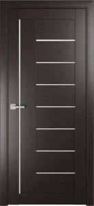 Межкомнатная дверь ЛУ-17 венге (стекло сатинат, 900x2000)