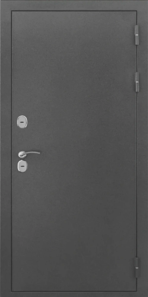 Входная дверь ДвериПРО L-Термо серебро Без фрезеровки Дуб пацифик горизонт DPRO198238 внешняя сторона