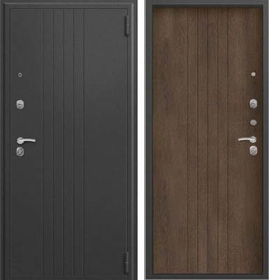 Дверь O-12 Графит букле- Тиковое дерево