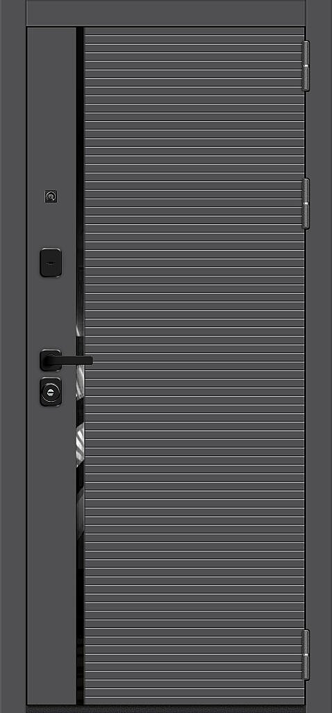 Фото Входная дверь Optim Z-3 Графит/Белый BR6181 внешняя сторона