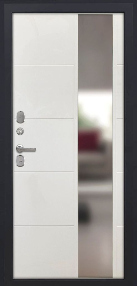 Входная дверь ДвериПРО Модель L-46 ФЛЗ-649 капучино (зеркало) DPRO196793 внутренняя сторона