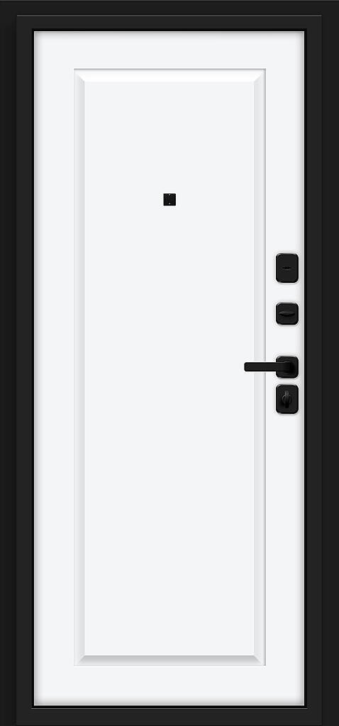 Фото Входная дверь Айкон/SBlack Graphite Shell/White Silk BR6250 внутренняя сторона