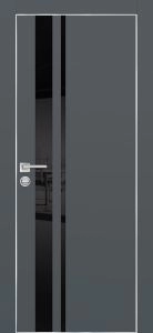 Межкомнатная дверь PX-16  AL кромка с 4-х ст. Графит